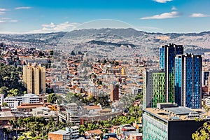 Bogota Skyline cityscape Colombia photo