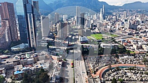 Bogota Skyline At Bogota In Cundinamarca Colombia. photo