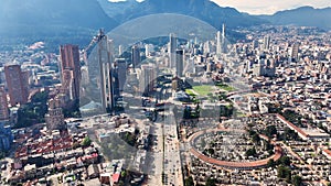 Bogota Skyline At Bogota In Cundinamarca Colombia. photo