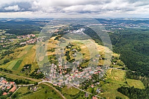 Boguszow Gorce - Kuznice aerial view