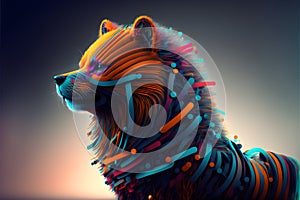 Bohemian Flair to 3D Animal Abstract Characters to Dog Concept Design, Generative Ai