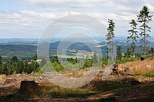 Bohemian Forest Mountain Landscape, National Park, Czech Republic, Europe