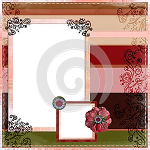 Bohemian Gypsy Scrapbook Album page Layout