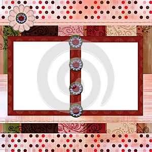 Bohemian Gypsy style scrapbook album page layout 8x8 inches photo