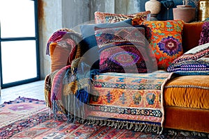 bohemian-inspired design with intricate patterns and textures