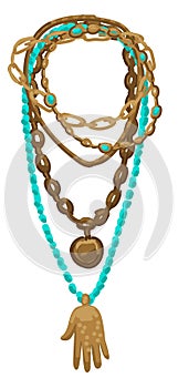 Bohemian necklace jewelry, stylish accessories