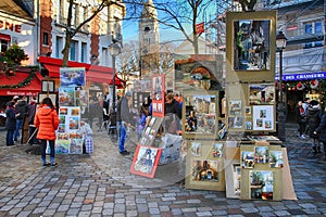 Bohemian painters working in Paris in Montmartre district.