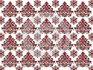 Bohemian Tile Pattern Illustration, Lisbon Arabic Mosaic, Damask Seamless Ornament, Geometric Folklore Ornament.