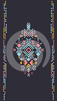 boho aztec ornament print