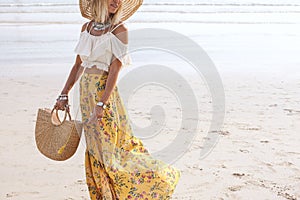 Boho beach clothing style