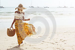 Boho beach clothing style