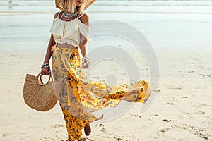 Boho beach clothing style