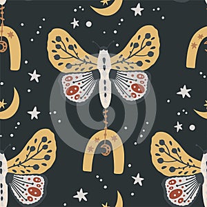 Boho Butterfly Seamless Repeat