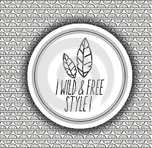 Boho circle bohemic and ornament design