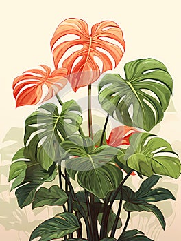 Boho - A Plant With Large Leaves