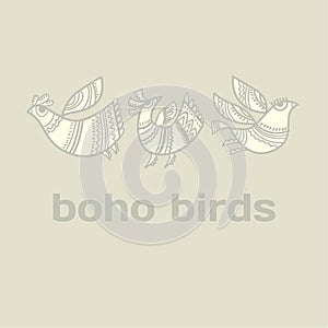 Boho style birds