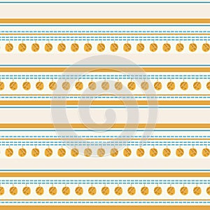 Boho Style Pattern with Greek Coins with Human