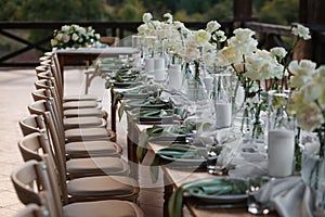 Boho wedding table for a newlywed banquet.
