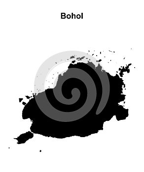 Bohol outline map