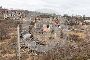 Bohorodichne in Donetsk Oblast that have been destroyed by Russians