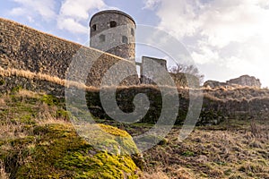 Bohus Fortress, founded on a cliff by the river Gota in Sweden photo