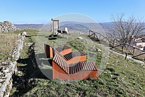 Civita Superiore - Panchine sdraio panoramiche tra i ruderi del castello medioevale photo