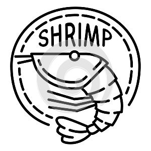 Boil shrimp icon, outline style