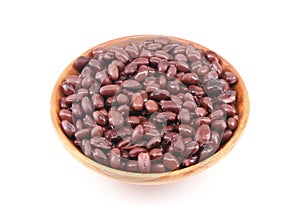 Boiled black beans in a teracotta bowl photo