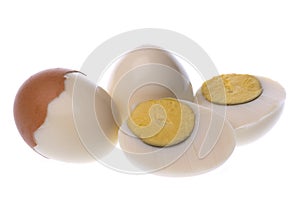 Boiled Chicken Eggs Macro Isolated