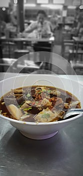 boiled Chinese pasta square