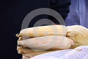 Boiled corn in Cambodia