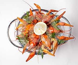 Boiled crayfish