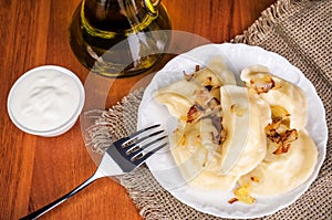 Boiled dumplings varenyky