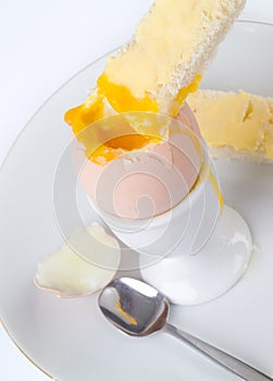 Boiled Egg and buttered soldiers