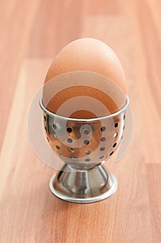 Boiled egg on holder