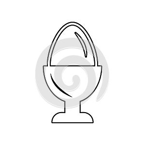 boiled egg icon. Element of eating for mobile concept and web apps icon. Outline, thin line icon for website design and