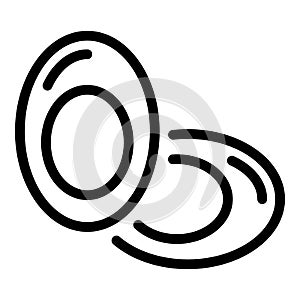 Boiled egg icon, outline style