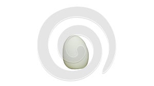 Boiled egg isolated on white background,boiled egg closeup.