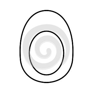Boiled Egg Line Vector Icon which can easily modify