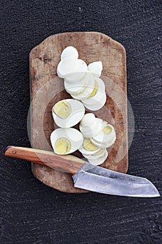 Boiled egg sliced