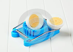 Boiled egg and a slicer