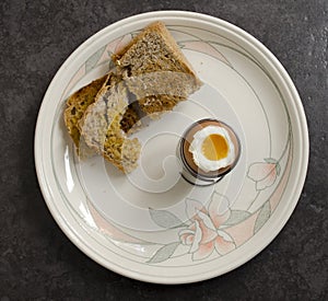 Boiled egg and toast