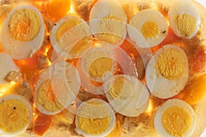 Boiled Eggs and Chicken in Aspic photo