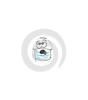 boiled eggs in a protective mask easter covid coronavirus