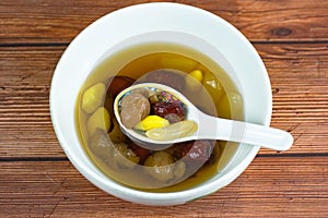 Boiled ginkgo longan juice