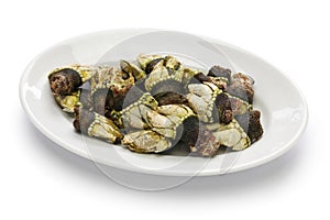 Boiled goose barnacle, spanish tapas cuisine photo