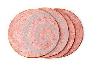Boiled ham sausage slices