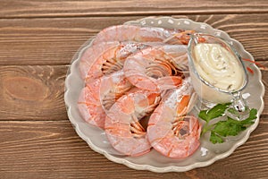 Boiled langoustines