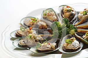 Boiled mussels