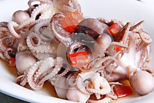 Boiled octopus in sesame oil